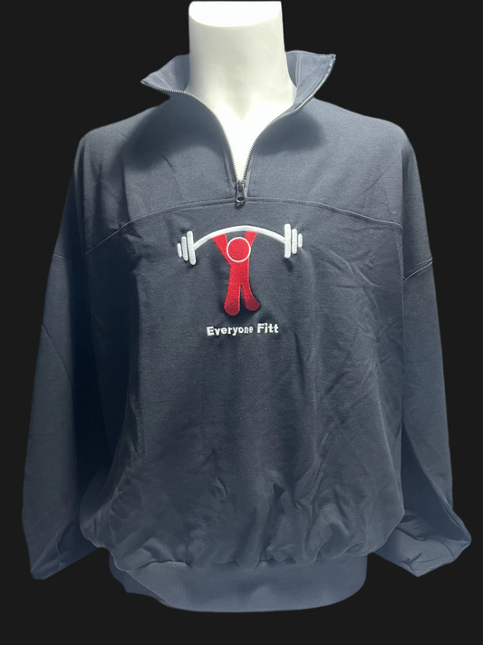 Everyone Fitt Black Quarter-Zip Pullover – Premium Activewear